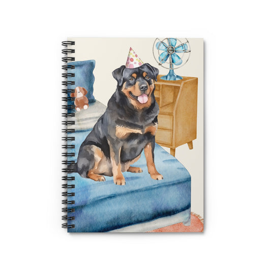 Rottweiler dog party notebook - The muggin shop